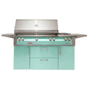Alfresco Deluxe 56-Inch Stainless Steel Freestanding Gas Grill w/ Rotisserie, Side Burner & Sear Zone - Patioscape Outdoors