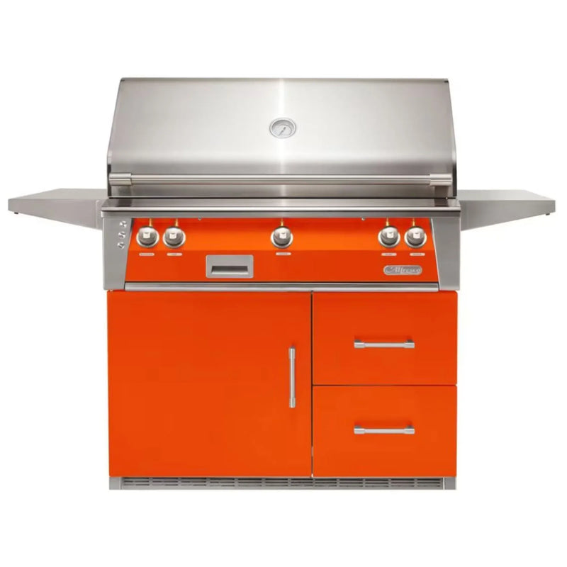 Alfresco 42-Inch Stainless Steel Freestanding Gas Grill w/ Rotisserie & Refrigerated Cart - Patioscape Outdoors