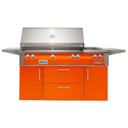 Alfresco Deluxe 56-Inch Stainless Steel Freestanding Gas Grill w/ Rotisserie & Side Burner - Patioscape Outdoors