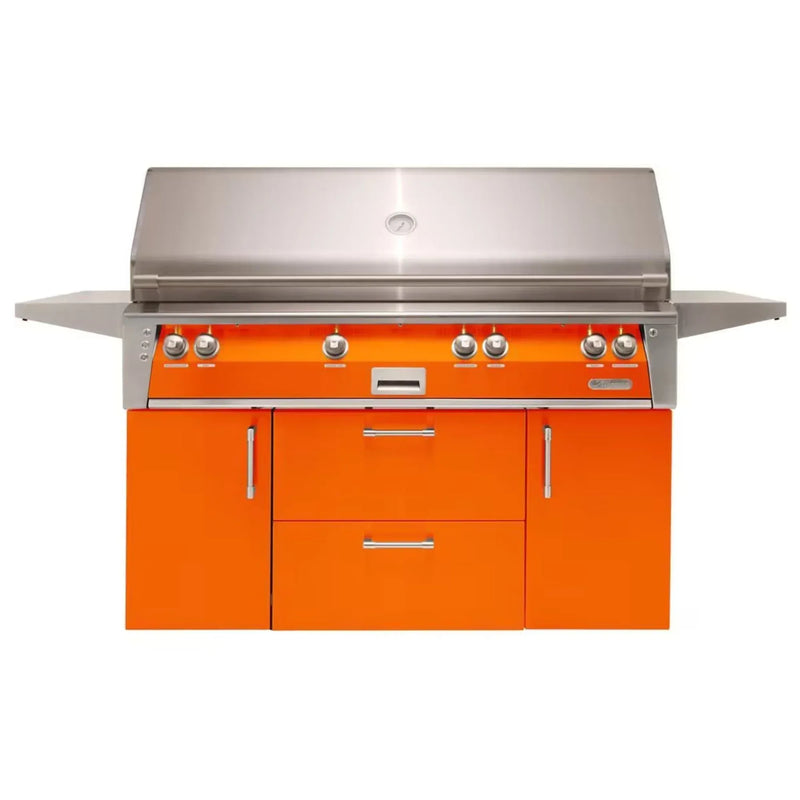 Alfresco ALXE 56-Inch Stainless Steel Freestanding Gas Grill w/ Sear Zone And Rotisserie - Patioscape Outdoors