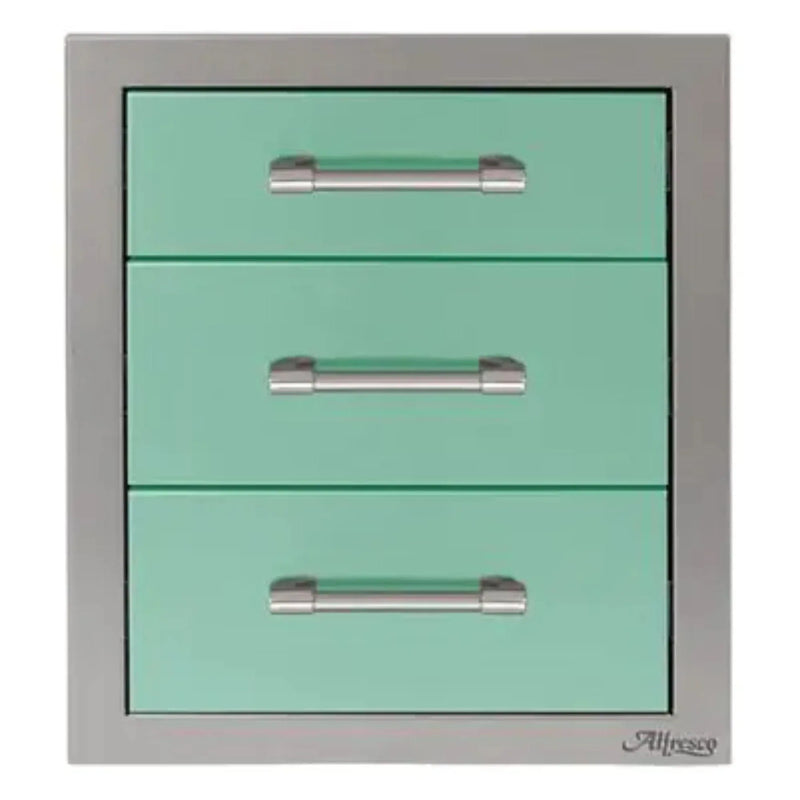 Alfresco 17-Inch Stainless Steel Soft-Close Triple Drawer - Patioscape Outdoors
