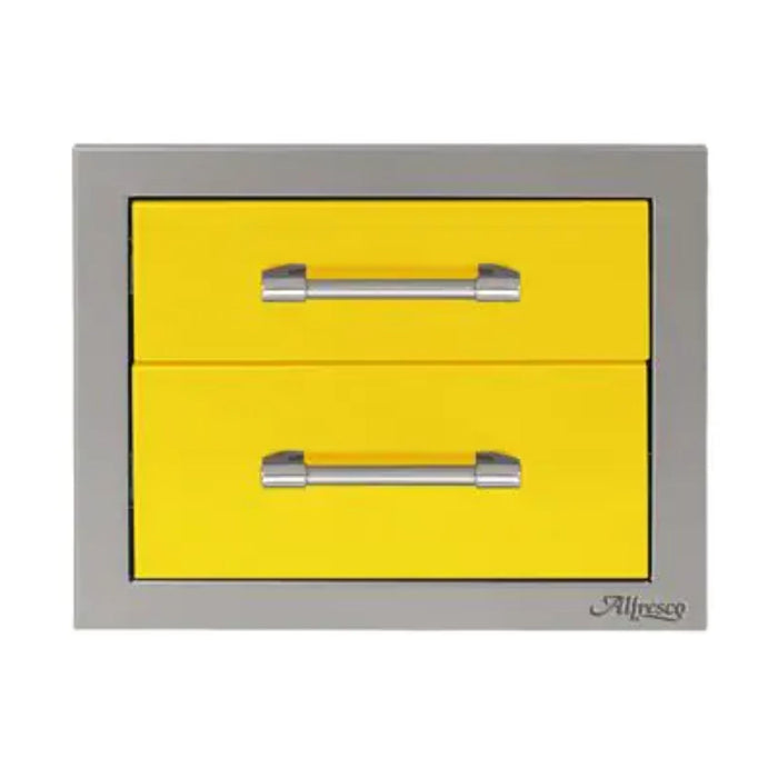 Alfresco 17-Inch Stainless Steel Soft-Close Double Drawer
