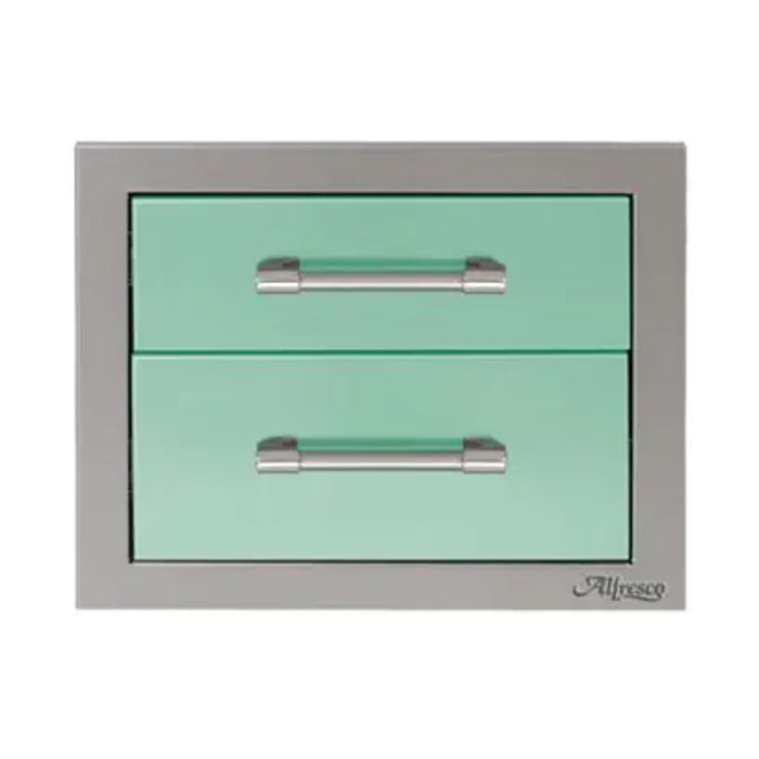 Alfresco 17-Inch Stainless Steel Soft-Close Double Drawer