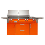 Alfresco Deluxe 56-Inch Stainless Steel Freestanding Gas Grill w/ Rotisserie, Side Burner & Sear Zone - Patioscape Outdoors