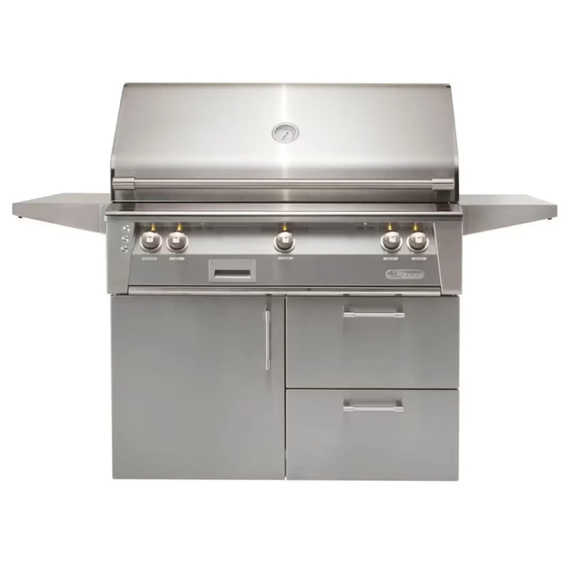 Alfresco Deluxe 42-Inch Stainless Steel Freestanding Gas Grill w/ Rotisserie & Sear Zone - Patioscape Outdoors