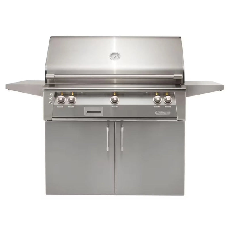 Alfresco 42" Freestanding Stainless Steel Gas Grill with Sear Zone, Rotisserie & Smoker System - Patioscape Outdoors