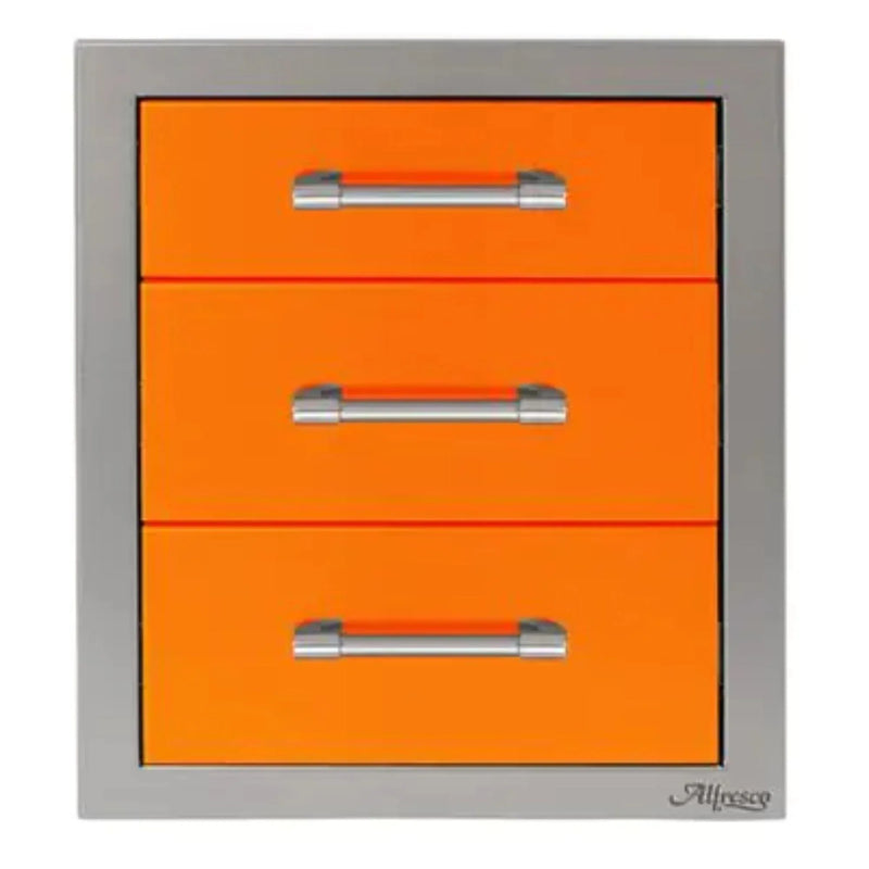 Alfresco 17-Inch Stainless Steel Soft-Close Triple Drawer - Patioscape Outdoors