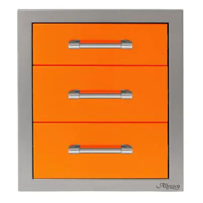 Alfresco 17-Inch Stainless Steel Soft-Close Triple Drawer
