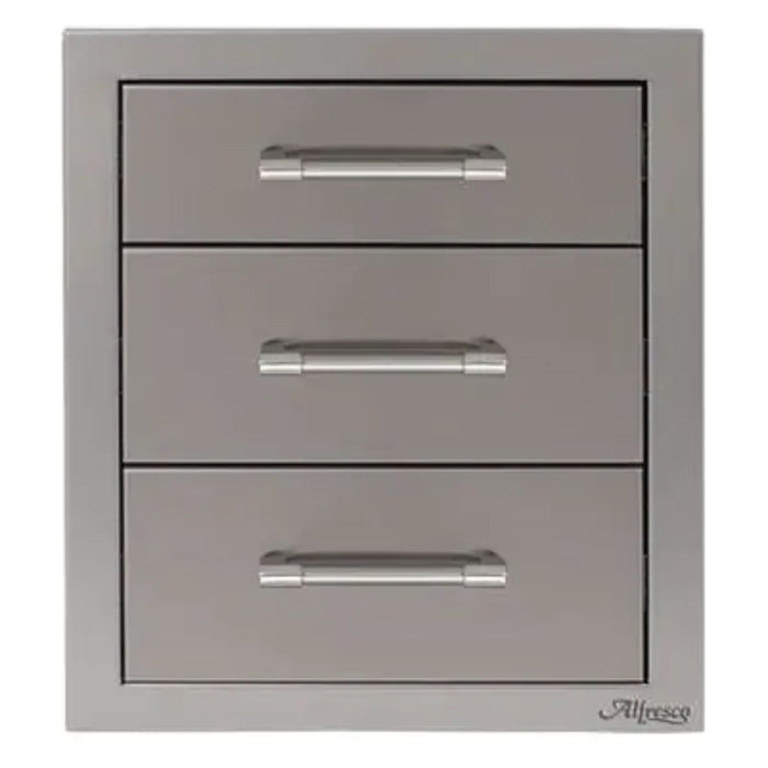 Alfresco 17-Inch Stainless Steel Soft-Close Triple Drawer