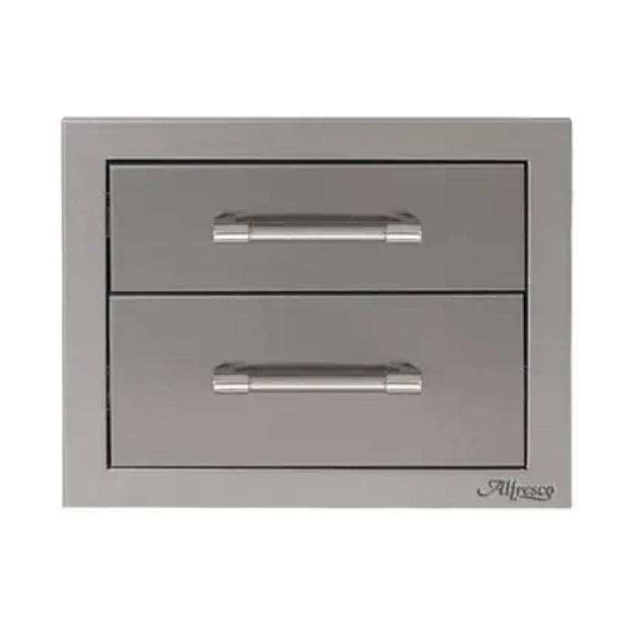 Alfresco 17-Inch Stainless Steel Soft-Close Double Drawer