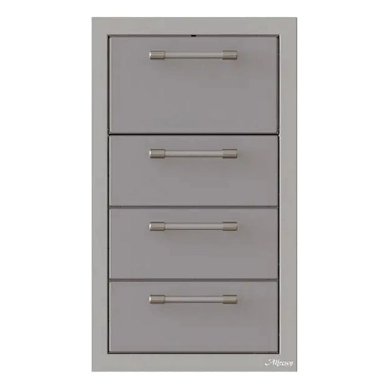 Alfresco 17-Inch Stainless Steel Triple Drawer & Paper Towel Holder Combo - Patioscape Outdoors