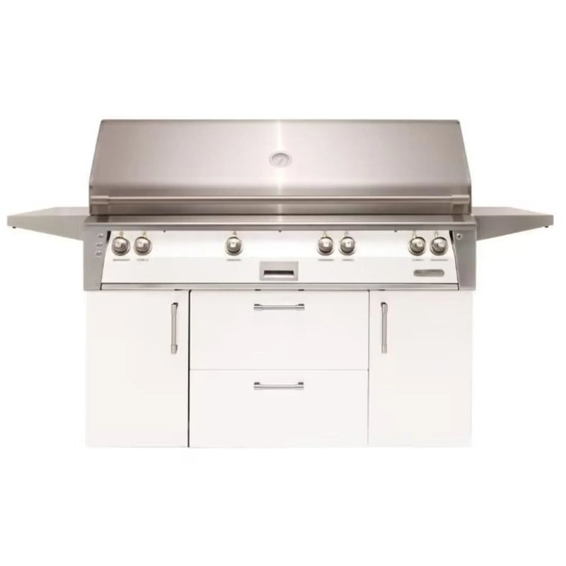 Alfresco ALXE 56-Inch Stainless Steel Freestanding Gas Grill w/ Sear Zone And Rotisserie - Patioscape Outdoors