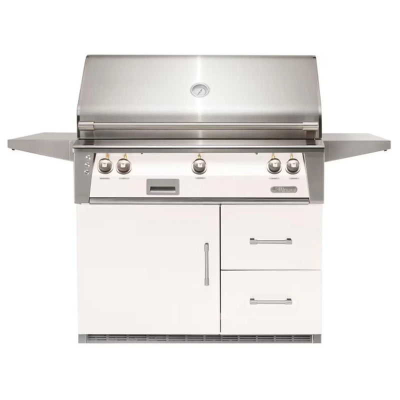 Alfresco 42-Inch Stainless Steel Freestanding Gas Grill w/ Rotisserie & Refrigerated Cart - Patioscape Outdoors