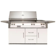 Alfresco 56-Inch Stainless Steel Freestanding Gas Grill w/ Refrigerated Cart, Rotisserie, Sear Zone & Side Burner - Patioscape Outdoors