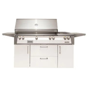 Alfresco Deluxe 56-Inch Stainless Steel Freestanding Gas Grill w/ Rotisserie, Side Burner & Sear Zone - Patioscape Outdoors