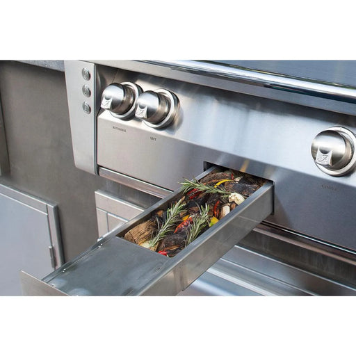 Alfresco 42" Carmine Red Built-In Gas Grill with Sear Zone, Rotisserie & Smoker Drawer - Patioscape Outdoors