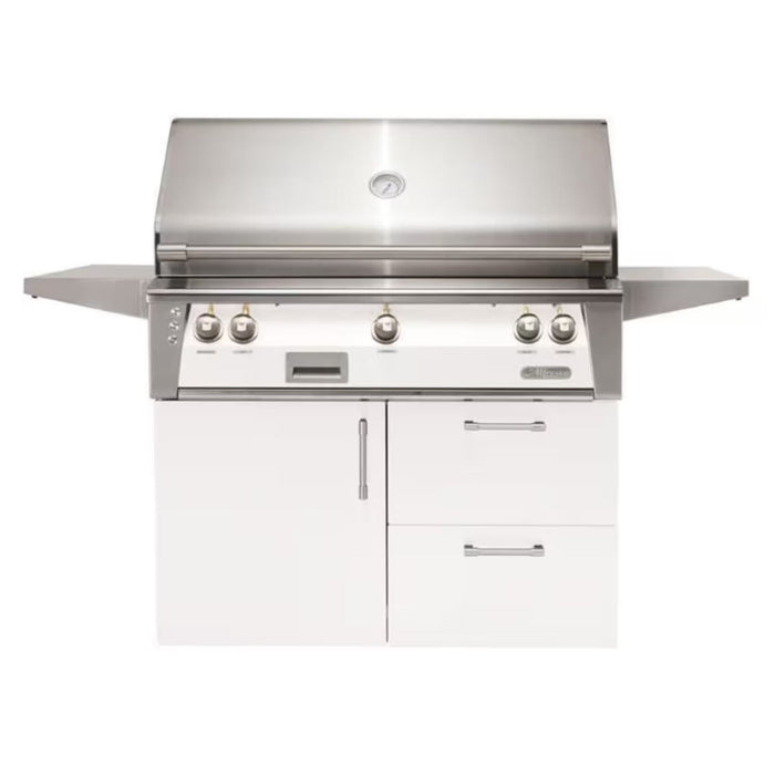 Alfresco Deluxe 42-Inch Stainless Steel Freestanding Gas Grill w/ Rotisserie & Sear Zone