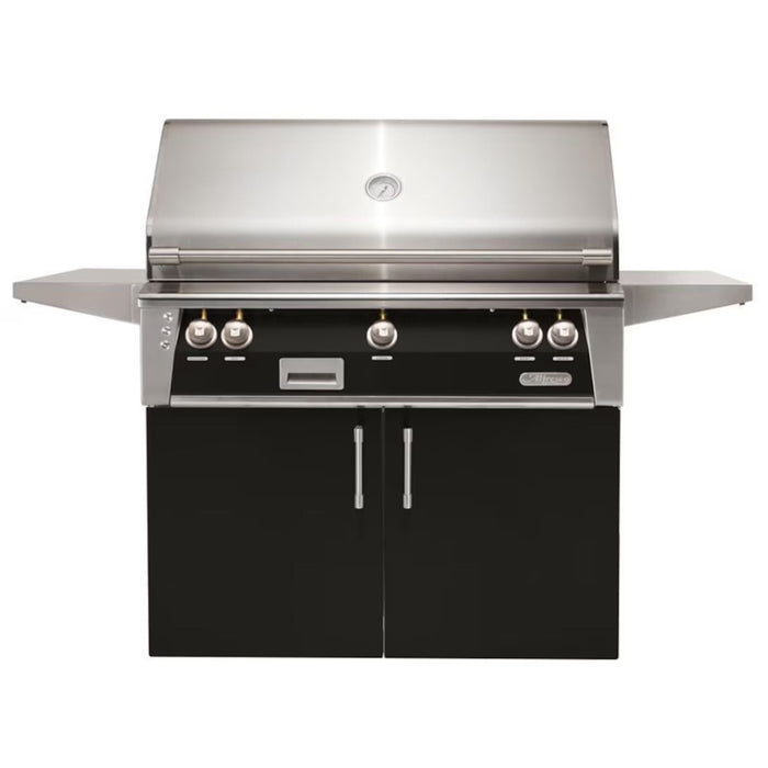 Alfresco 42" Freestanding Stainless Steel Gas Grill with Sear Zone, Rotisserie & Smoker System