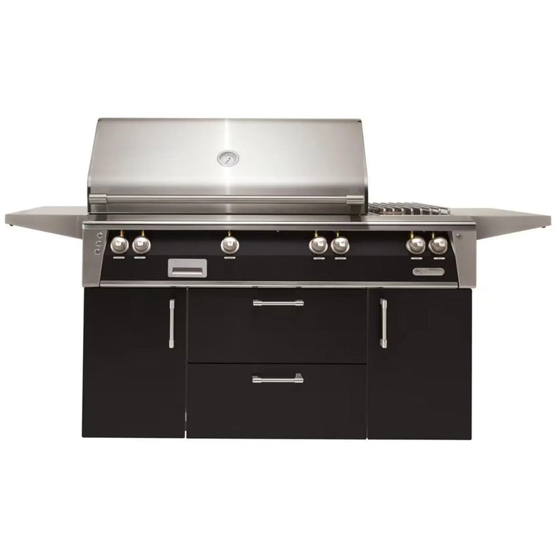 Alfresco Deluxe 56-Inch Stainless Steel Freestanding Gas Grill w/ Rotisserie & Side Burner - Patioscape Outdoors