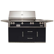 Alfresco 56-Inch Stainless Steel Freestanding Gas Grill w/ Refrigerated Cart, Rotisserie, Sear Zone & Side Burner - Patioscape Outdoors