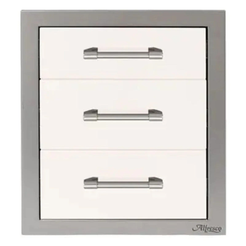 Alfresco 17-Inch Stainless Steel Soft-Close Triple Drawer - Patioscape Outdoors