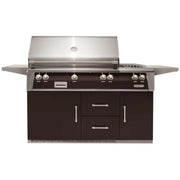 Alfresco 56-Inch Stainless Steel Freestanding Gas Grill w/ Refrigerated Cart, Rotisserie, Sear Zone & Side Burner - Patioscape Outdoors