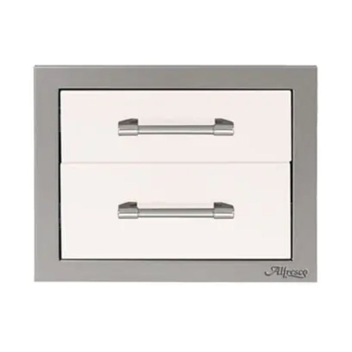 Alfresco 17-Inch Stainless Steel Soft-Close Double Drawer