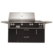 Alfresco Deluxe 56-Inch Stainless Steel Freestanding Gas Grill w/ Rotisserie, Side Burner & Sear Zone - Patioscape Outdoors