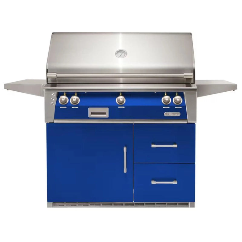 Alfresco 42-Inch Stainless Steel Freestanding Gas Grill w/ Refrigerated Cart, Rotisserie & Sear Zone - Patioscape Outdoors