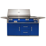 Alfresco 56-Inch Stainless Steel Freestanding Gas Grill w/ Refrigerated Cart, Rotisserie, Sear Zone & Side Burner - Patioscape Outdoors