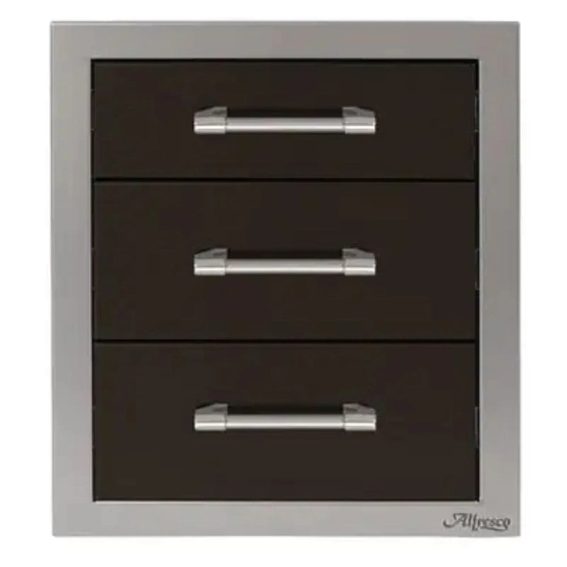 Alfresco 17-Inch Stainless Steel Soft-Close Triple Drawer - Patioscape Outdoors