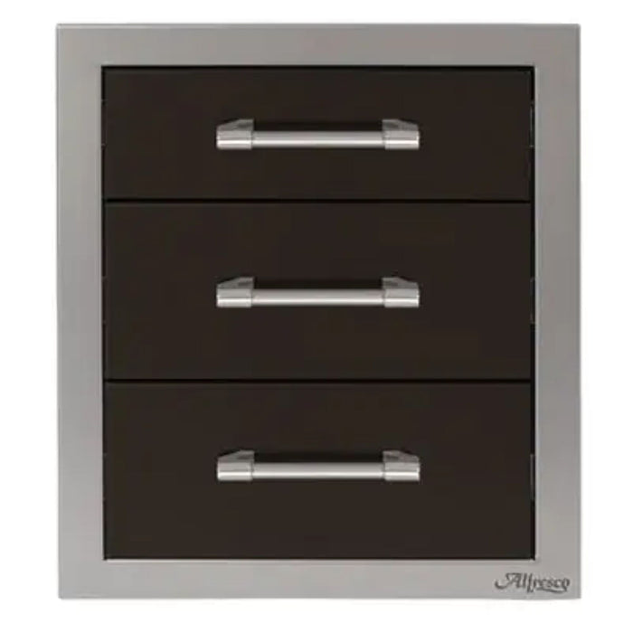 Alfresco 17-Inch Stainless Steel Soft-Close Triple Drawer