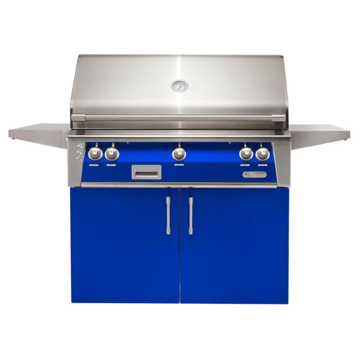 Alfresco 42" Freestanding Stainless Steel Gas Grill with Sear Zone, Rotisserie & Smoker System
