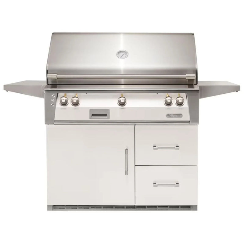 Alfresco 42-Inch Stainless Steel Freestanding Gas Grill w/ Refrigerated Cart, Rotisserie & Sear Zone - Patioscape Outdoors