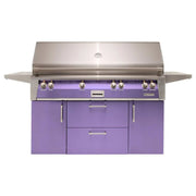 Alfresco ALXE 56-Inch Stainless Steel Freestanding Gas Grill w/ Sear Zone And Rotisserie - Patioscape Outdoors