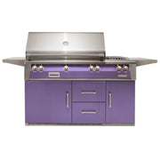 Alfresco 56-Inch Stainless Steel Freestanding Gas Grill w/ Refrigerated Cart, Rotisserie & Side Burner - Patioscape Outdoors