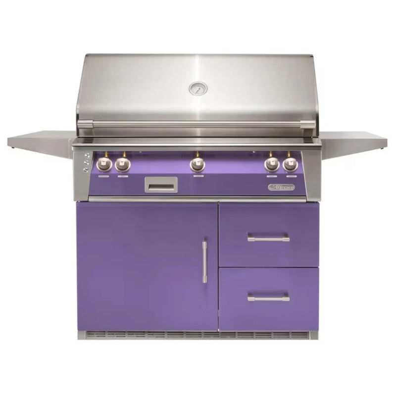 Alfresco 42-Inch Stainless Steel Freestanding Gas Grill w/ Refrigerated Cart, Rotisserie & Sear Zone - Patioscape Outdoors