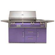 Alfresco 56-Inch Stainless Steel Freestanding Gas Grill w/ Refrigerated Cart, Rotisserie, Sear Zone & Side Burner - Patioscape Outdoors