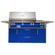 Alfresco Deluxe 56-Inch Stainless Steel Freestanding Gas Grill w/ Rotisserie, Side Burner & Sear Zone - Patioscape Outdoors