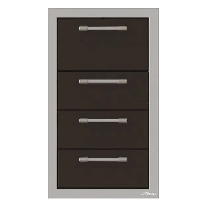 Alfresco 17-Inch Stainless Steel Triple Drawer & Paper Towel Holder Combo