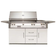 Alfresco 56-Inch Stainless Steel Freestanding Gas Grill w/ Refrigerated Cart, Rotisserie, Sear Zone & Side Burner - Patioscape Outdoors