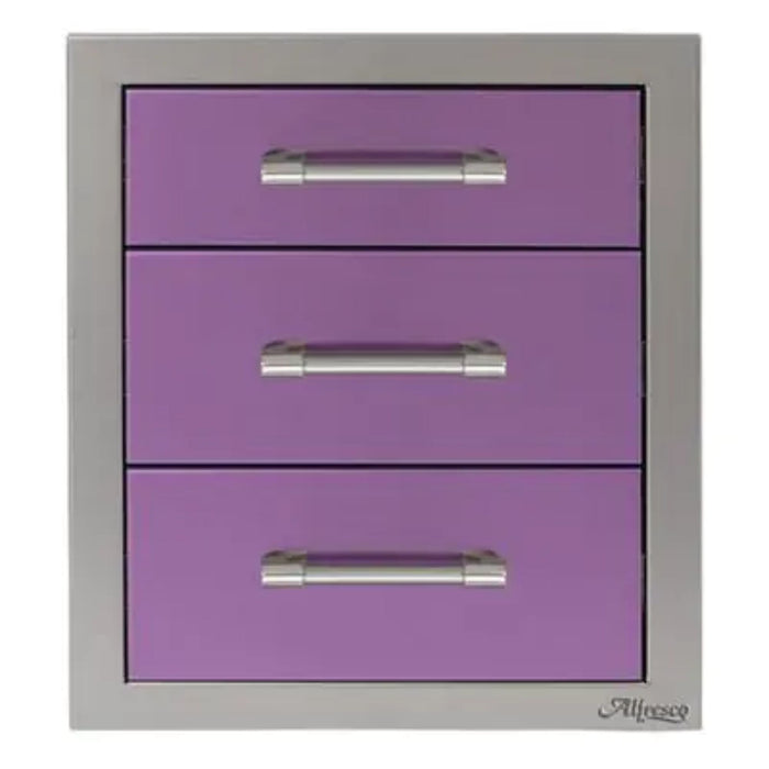 Alfresco 17-Inch Stainless Steel Soft-Close Triple Drawer