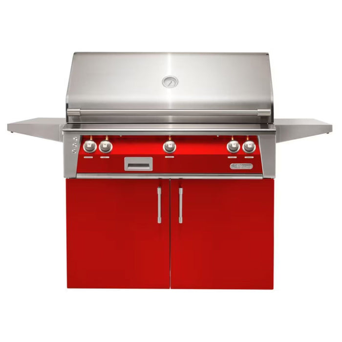 Alfresco 42" Freestanding Stainless Steel Gas Grill with Sear Zone, Rotisserie & Smoker System