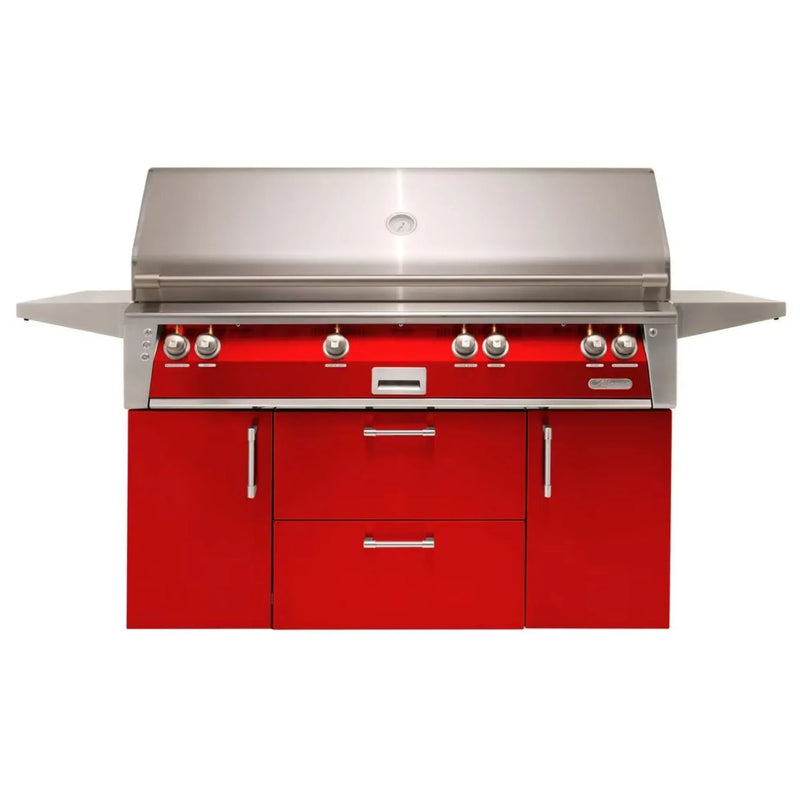 Alfresco ALXE 56-Inch Stainless Steel Freestanding Gas Grill w/ Sear Zone And Rotisserie - Patioscape Outdoors