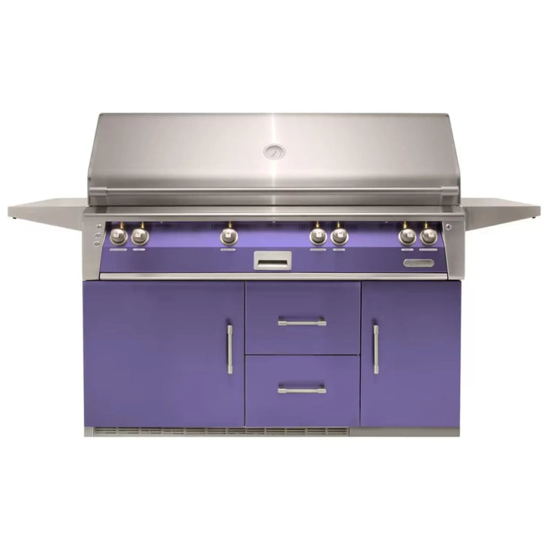 Alfresco 56-Inch Stainless Steel Freestanding Gas Grill w/ Refrigerated Cart, Rotisserie & Sear Zone - Patioscape Outdoors