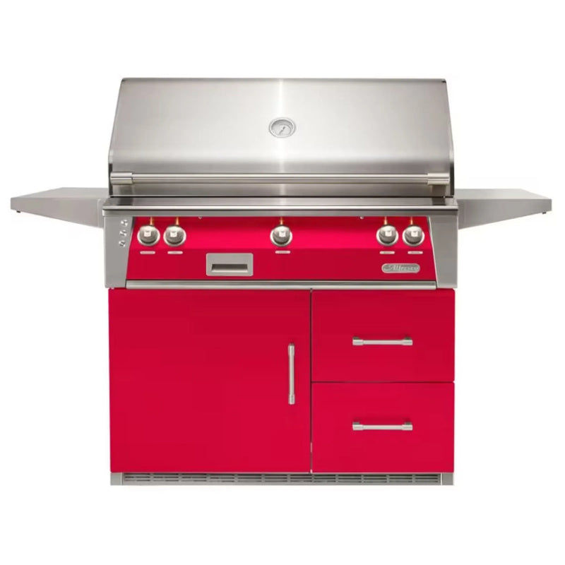 Alfresco 42-Inch Stainless Steel Freestanding Gas Grill w/ Refrigerated Cart, Rotisserie & Sear Zone - Patioscape Outdoors