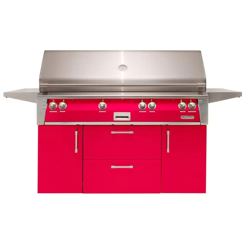 Alfresco ALXE 56-Inch Stainless Steel Freestanding Gas Grill w/ Sear Zone And Rotisserie - Patioscape Outdoors