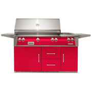 Alfresco 56-Inch Stainless Steel Freestanding Gas Grill w/ Refrigerated Cart, Rotisserie & Side Burner - Patioscape Outdoors