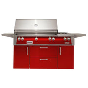 Alfresco Deluxe 56-Inch Stainless Steel Freestanding Gas Grill w/ Rotisserie, Side Burner & Sear Zone - Patioscape Outdoors