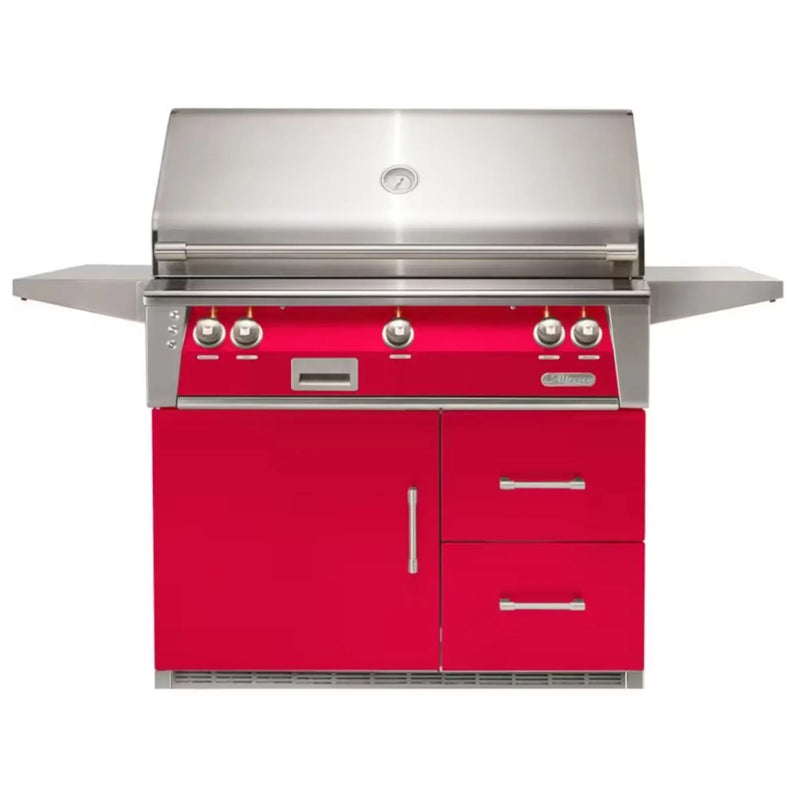 Alfresco 42-Inch Stainless Steel Freestanding Gas Grill w/ Rotisserie & Refrigerated Cart - Patioscape Outdoors
